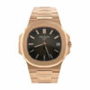 Patek Philippe Nautilus Rose Black Dial Replica - United Luxury