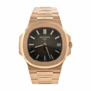 Patek Philippe Nautilus Rose Black Dial Replica - United Luxury