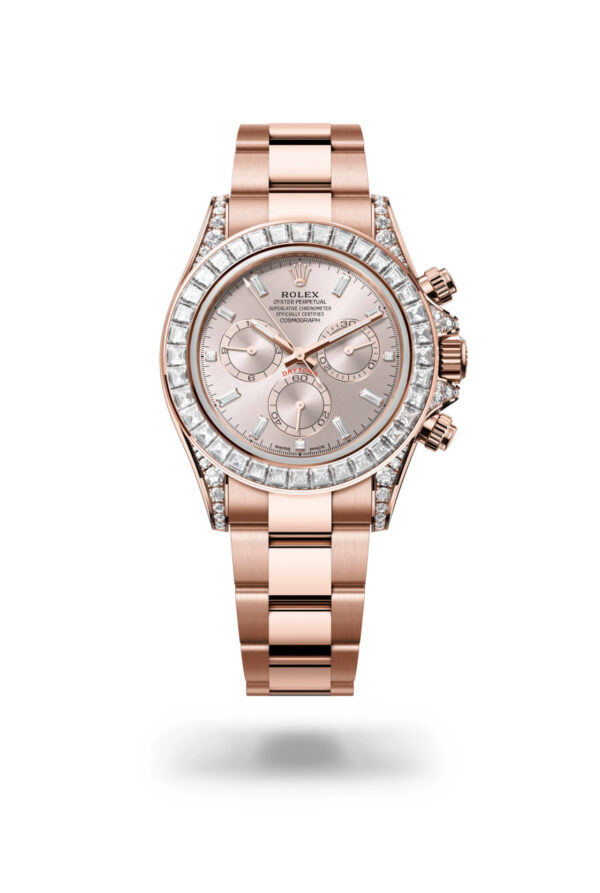 Cosmograph Daytona Oyster, 40 mm, Everose gold and diamonds 126595TBR - United Luxury