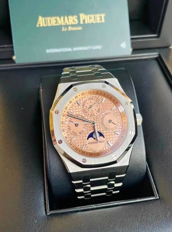 Audemars Piguet Royal Oak Moon Phase Model Salmon 41mm Color - United Luxury