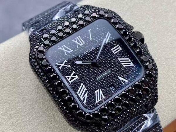 40mm Cartier Santos 100 XL - Black Diamond - United Luxury