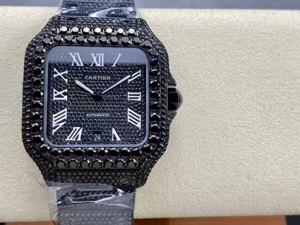 40mm Cartier Santos 100 XL - Black Diamond - United Luxury