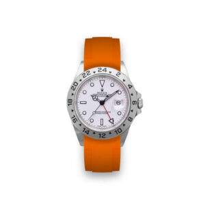 Replica Rolex Explorer II 42mm White Dial Orange rubber band or steel band - United Luxury