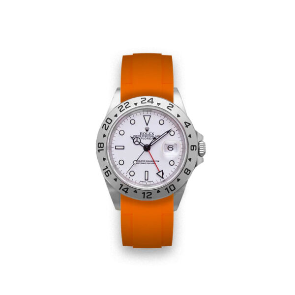 Replica Rolex Explorer II 42mm White Dial Orange rubber band or steel band - United Luxury
