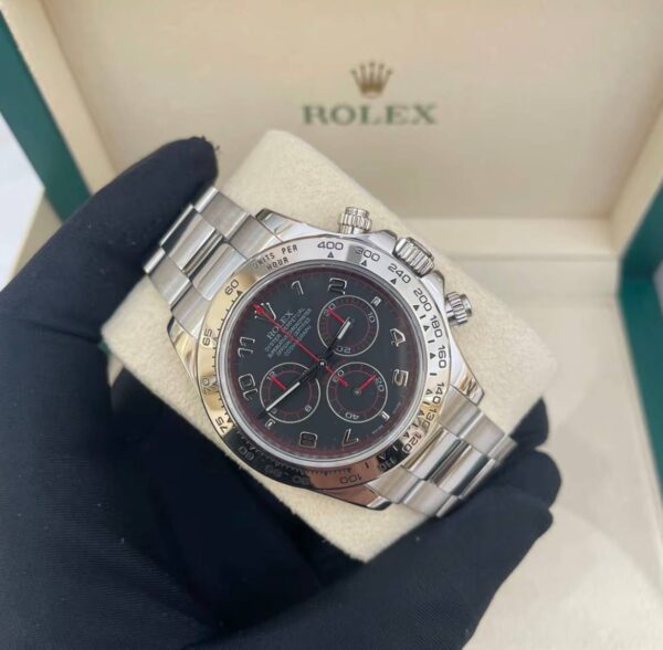 Rolex Daytona White Gold Black Arabic Dial Oyster Bracelet 116509 - United Luxury
