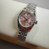 Ladies Datejust 28mm in Steel with Fluted Bezel on Jubilee Bracelet with Pink Stick Dial 279174 - United Luxury