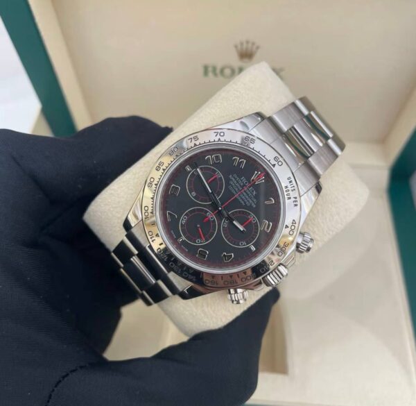 Rolex Daytona White Gold Black Arabic Dial Oyster Bracelet 116509 - United Luxury