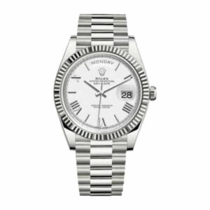 Rolex Day-Date 40 228239 EW Stainless Steel White Gold Dial Oyster Replica - United Luxury