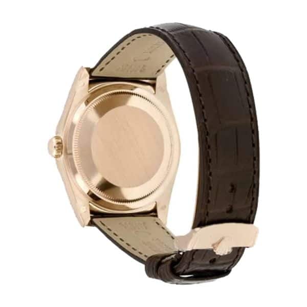 Rolex Day-Date Black Leather Replica - United Luxury