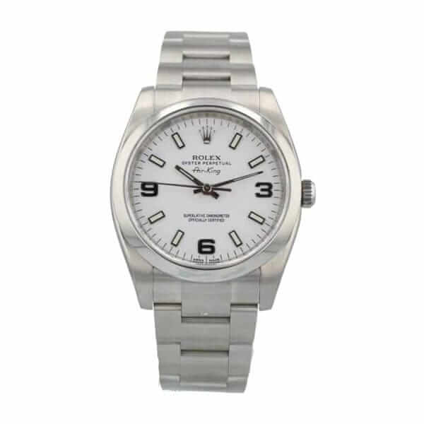 Rolex Air King Stainless Steel White Dial 114200 Replica - United Luxury