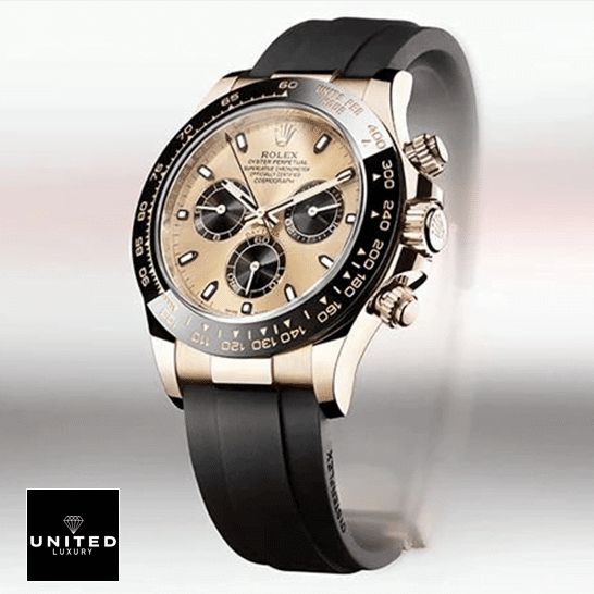 Rolex Daytona 116518LN Yellow Gold Case Button & Crown Pusher Replica