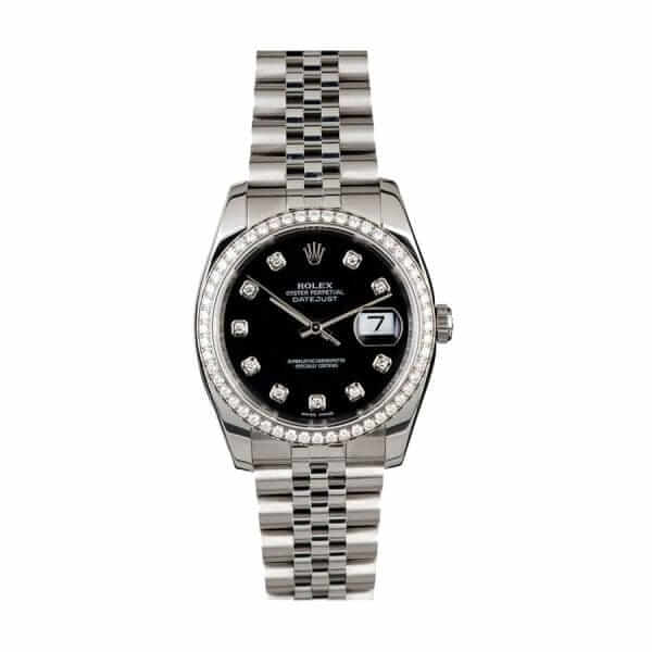 Rolex Datejust 116234 Stainless Steel Black Dial Replica - United Luxury