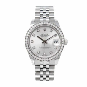 Rolex Datejust 178384-0017 White Gold Black & Diamond Dial Replica - United Luxury