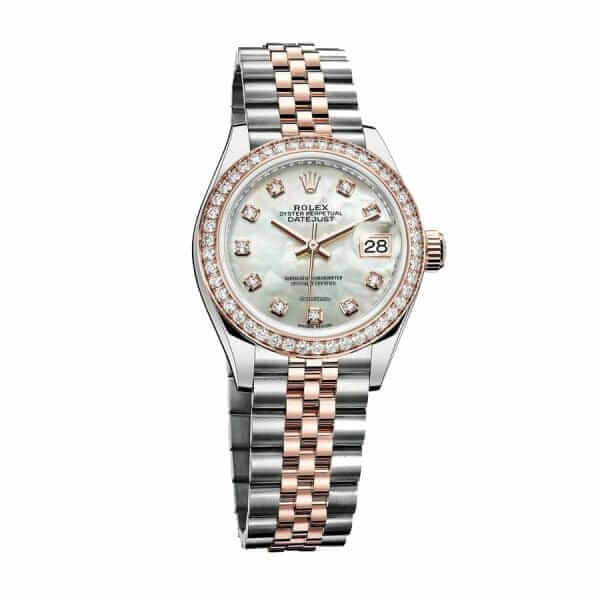 Rolex Datejust 279381RBR Everose Gold Sundust With Diamond Dial Replica - United Luxury
