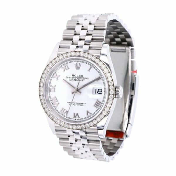 Rolex Datejust 36 126284RBR-0018 White Roman Dial Jubilee Replica - United Luxury