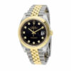 Rolex Datejust Black Diamond Dial Steel Yellow Gold 126303BKDJ Jubilee Replica - United Luxury