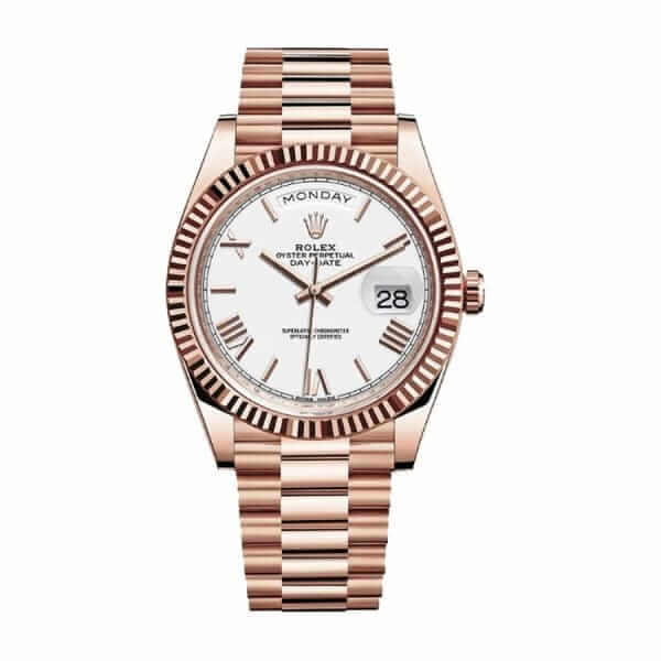 Rolex Day-Date 228235 KW Rose Gold White Dial Replica - United Luxury