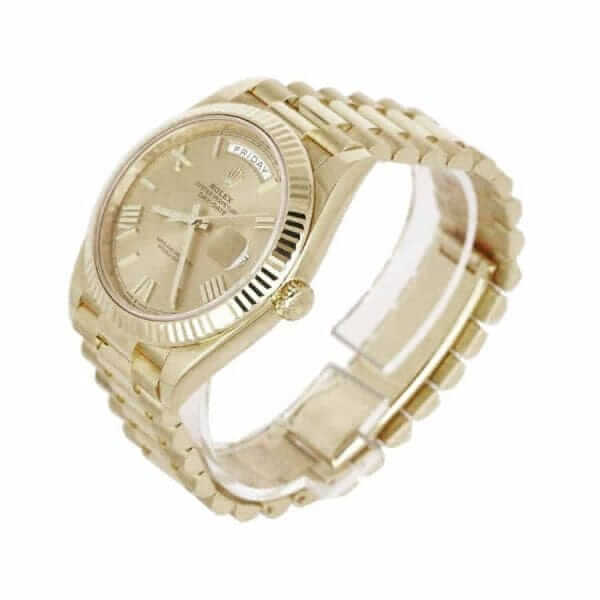 Rolex Day-Date II 228238-0007 KW Yellow Gold Champagne Dial Replica - United Luxury