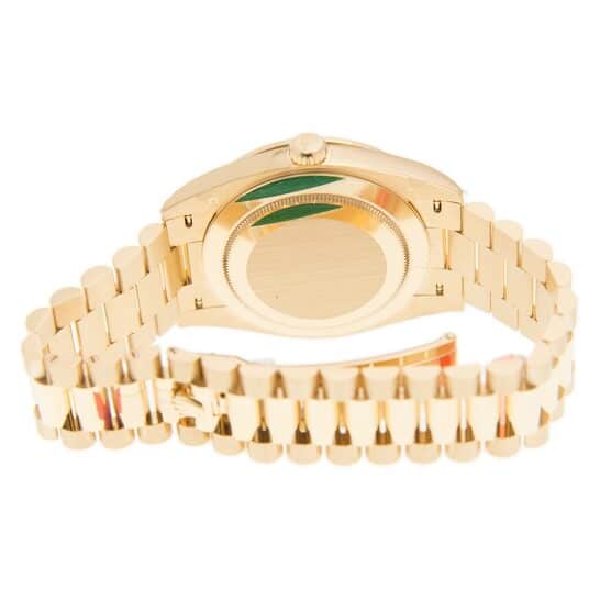 Rolex Day-Date Yellow Gold With Pave Diamond Dial Sapphire 128348RBR-0030 Replica - United Luxury