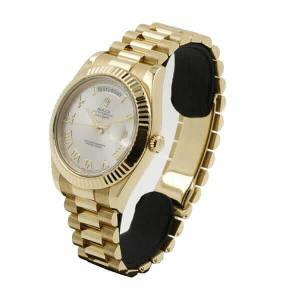 Rolex Day-Date II Collection Gold Silver White Dial 218238 Replica - United Luxury