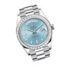 Rolex Day-Date Platinum 228396TBR Ice Blue Baguette Index Replica - United Luxury
