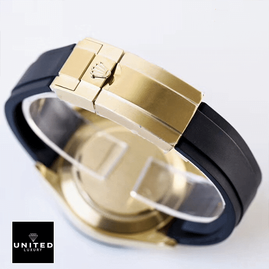 Rolex Daytona Cosmograph 116518LN-0043 Replica Yellow Gold Fold Clasp on the Rolex logo