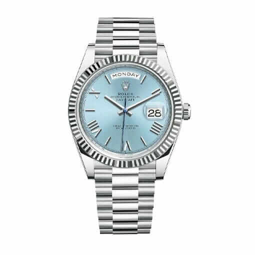Rolex Day Date Ice Blue Grooved Replica - United Luxury
