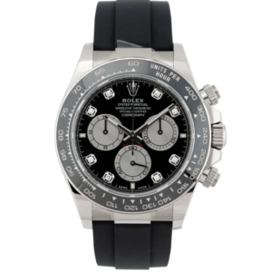 Daytona Cosmograph White Gold Black Diamond Dial Oysterflex 2023 - 126519LN - United Luxury