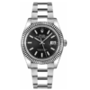 Rolex Datejust 41 Stainless Steel & White Gold - Black Index Dial - Fluted Bezel (126334) - United Luxury