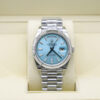 Rolex Day Date Ice Blue Grooved Replica - United Luxury