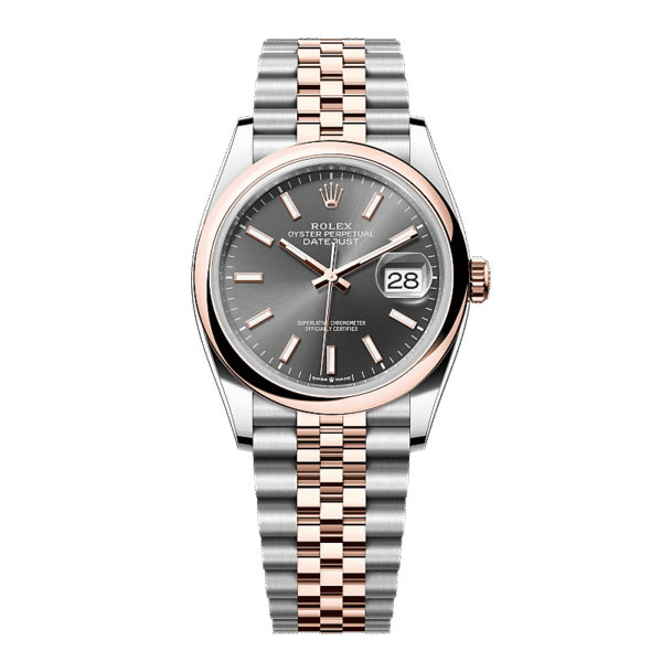 Datejust 36 mm Oystersteel and Everose gold Reference 126201 - United Luxury