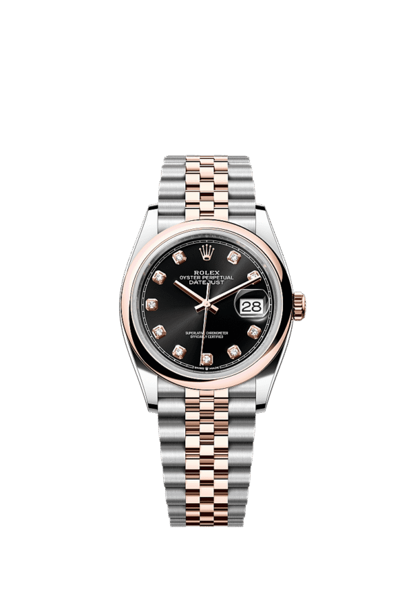 Datejust 36 mm Oystersteel and Everose gold Reference 126201 - United Luxury