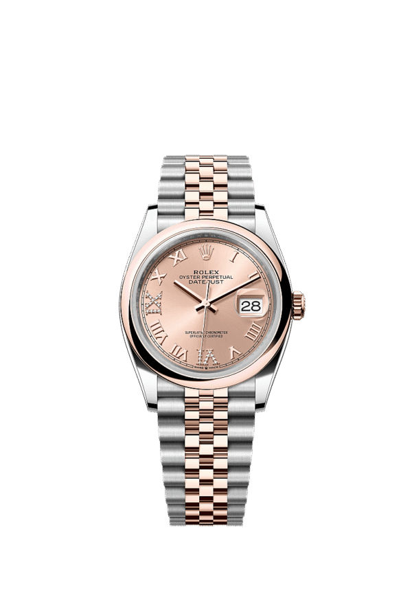 Datejust 36 mm Oystersteel and Everose gold Reference 126201 - United Luxury