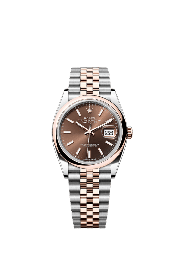 Datejust 36 mm Oystersteel and Everose gold Reference 126201 - United Luxury