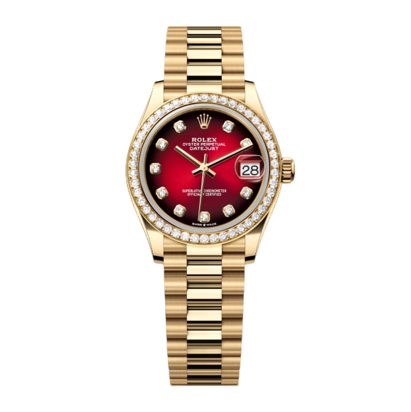 Rolex Datejust 31 Oyster, 31 mm, yellow gold and diamonds - United Luxury