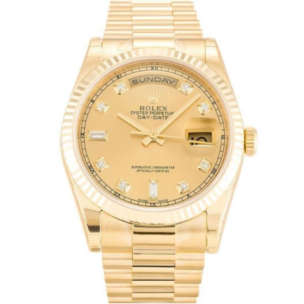 Replica Rolex Day-Date 36mm Gold Dial 118238 - United Luxury