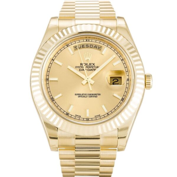 Replica Rolex Day-Date II 40mm Champagne Dial 218238 - United Luxury