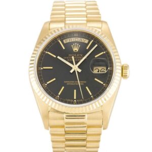Replica Rolex Day-Date 36mm Black Dial 18038 - United Luxury