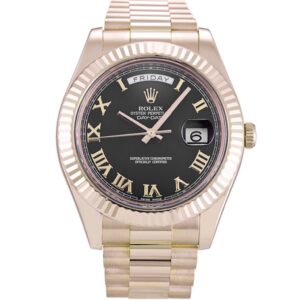 Replica Rolex Day-Date II 41mm Black Dial 218235 - United Luxury