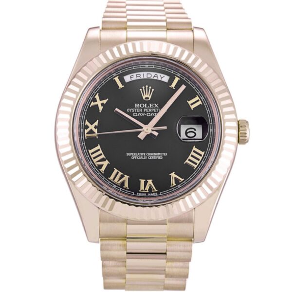 Replica Rolex Day-Date II 41mm Black Dial 218235 - United Luxury