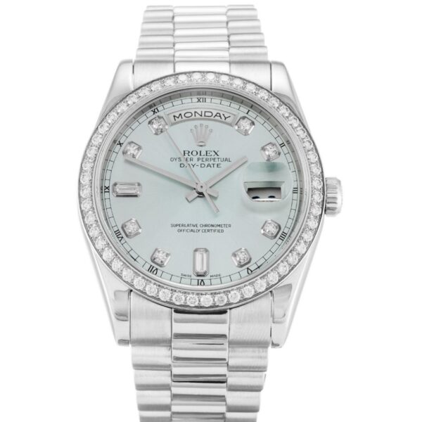 Replica Rolex Day-Date 36mm Blue Dial 118346 - United Luxury