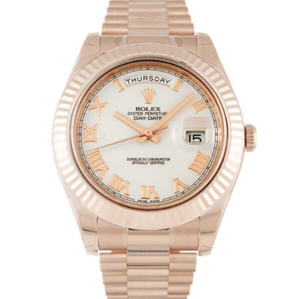 Replica Rolex Day-Date II 41mm Ivory Dial 218235 - United Luxury