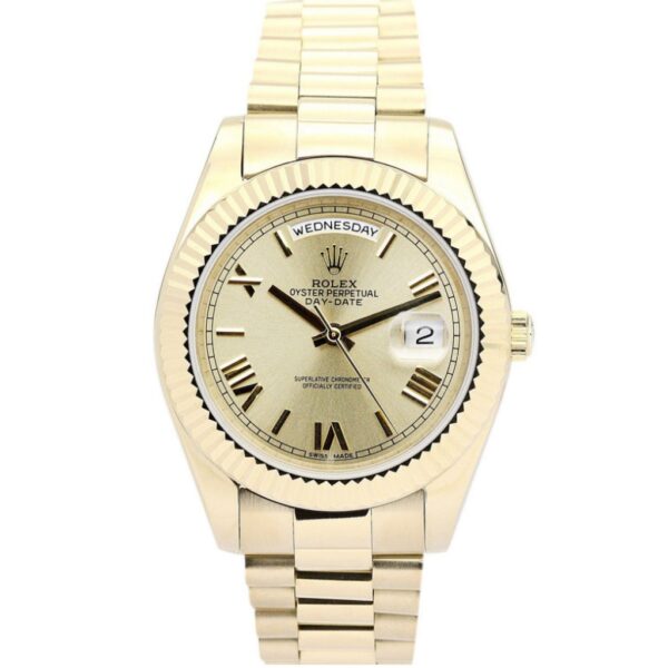 Replica Rolex Day-Date II 41mm Gold Dial 218238 - United Luxury