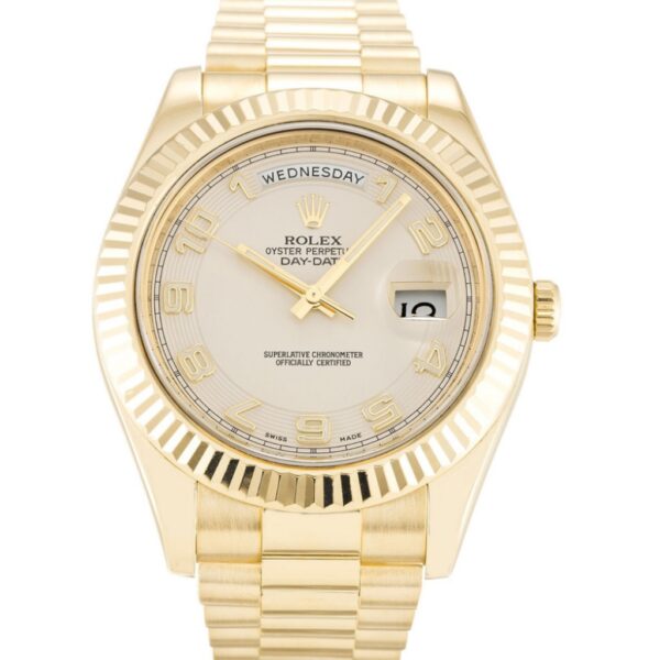 Replica Rolex Day-Date II 41mm Ivory Dial 218238 - United Luxury