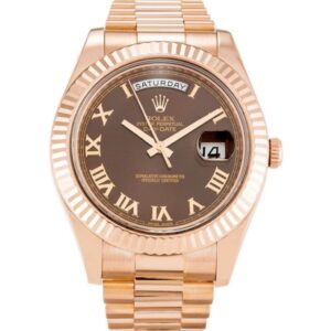 Replica Rolex Day-Date II 41mm Chocolate Dial 218235 - United Luxury