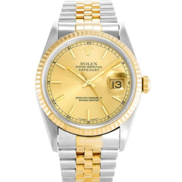Replica Rolex Datejust 36mm Gold Dial 16233 - United Luxury