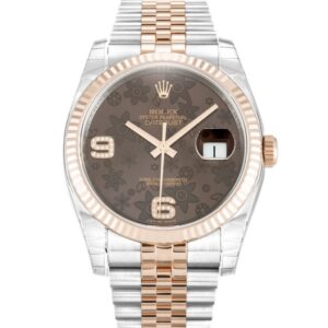 Replica Rolex Datejust 36mm Chocolate Floral Dial 116231 - United Luxury