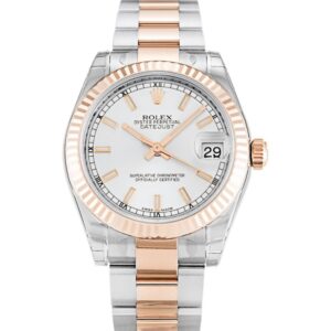 Replica Rolex Datejust Mid-Size 31mm Silver Dial 178271 - United Luxury