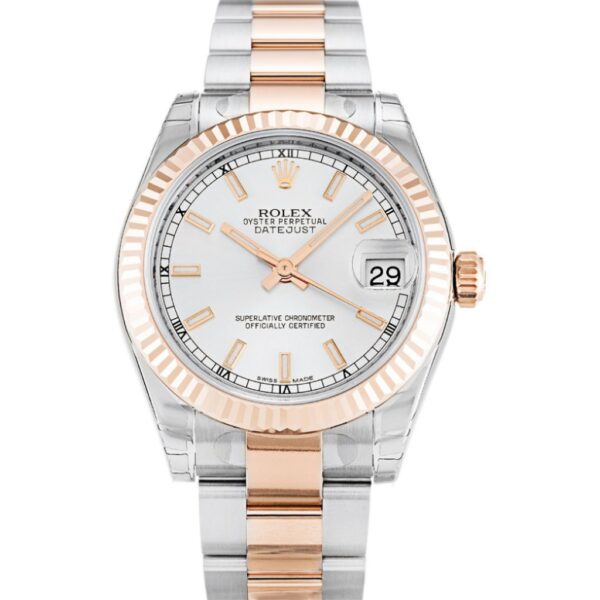 Replica Rolex Datejust Mid-Size 31mm Silver Dial 178271 - United Luxury