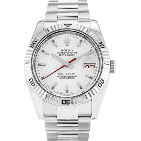 Replica Rolex Datejust Turn-O-Graph 36mm White Dial 116264 - United Luxury